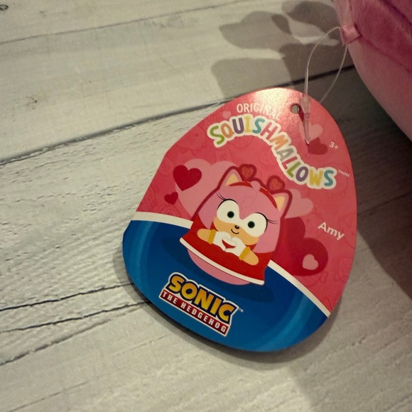 Squishmallows Sonic the Hedgehog Amy 8" Plush Love Valentine's Day Pink NEW - Picture 4 of 6